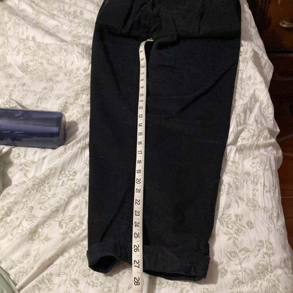 Black pants with cuff and straight leg - Picture 3 of 8